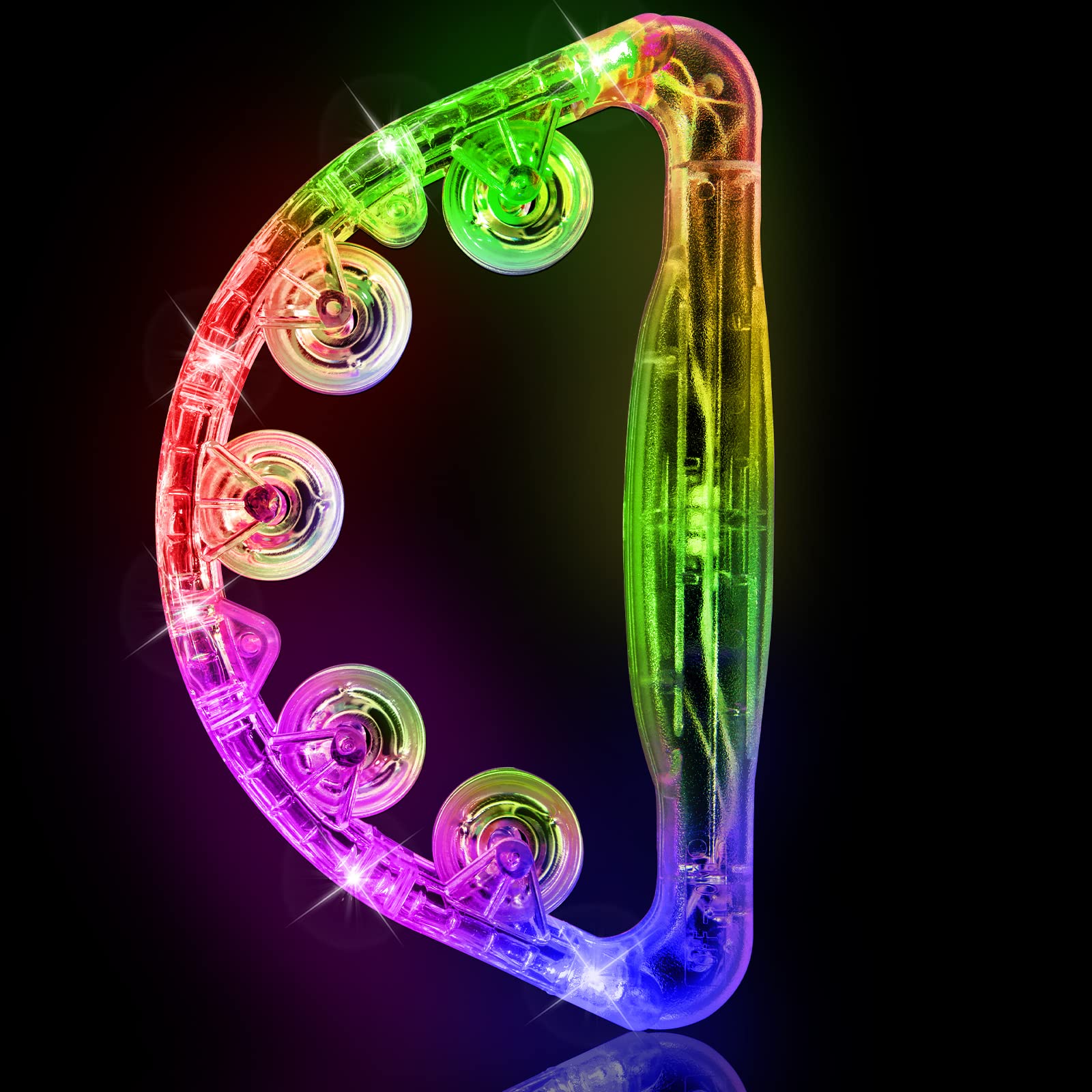 Aywewii LED Tambourine Light Up Musical Sensory Toys for Kids with Autism | 3 Fl