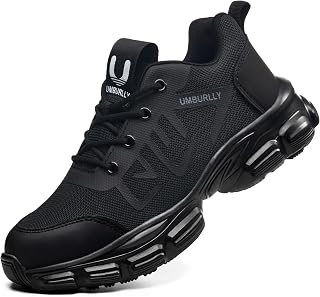 Hogent Steel Toe Shoes for Men Women, Comfortable Wide Non Slip Work Shoes