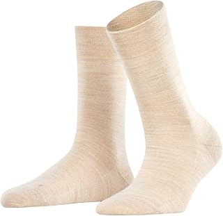 FALKE Women's Sensitive Berlin Socks Wide Tops For A Soft Grip On The Leg Suitable For Diabetics For Everyday Work Breathable Climate-Regulating Odour-Neutralising Wool Cotton 1 Pair
