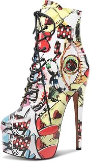 NobleOnly Women's High Heels Platform Ankle Boots 16cm Ankle Boots