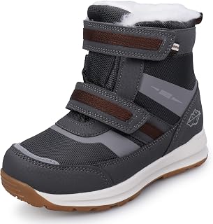 UOVO Boys Snow Boots Boys Winter Boots for Kids Waterproof Winter Snow Boots for Boys Warm Fur Lined Slip Resistant Outdoor (Toddler/Little Boys)