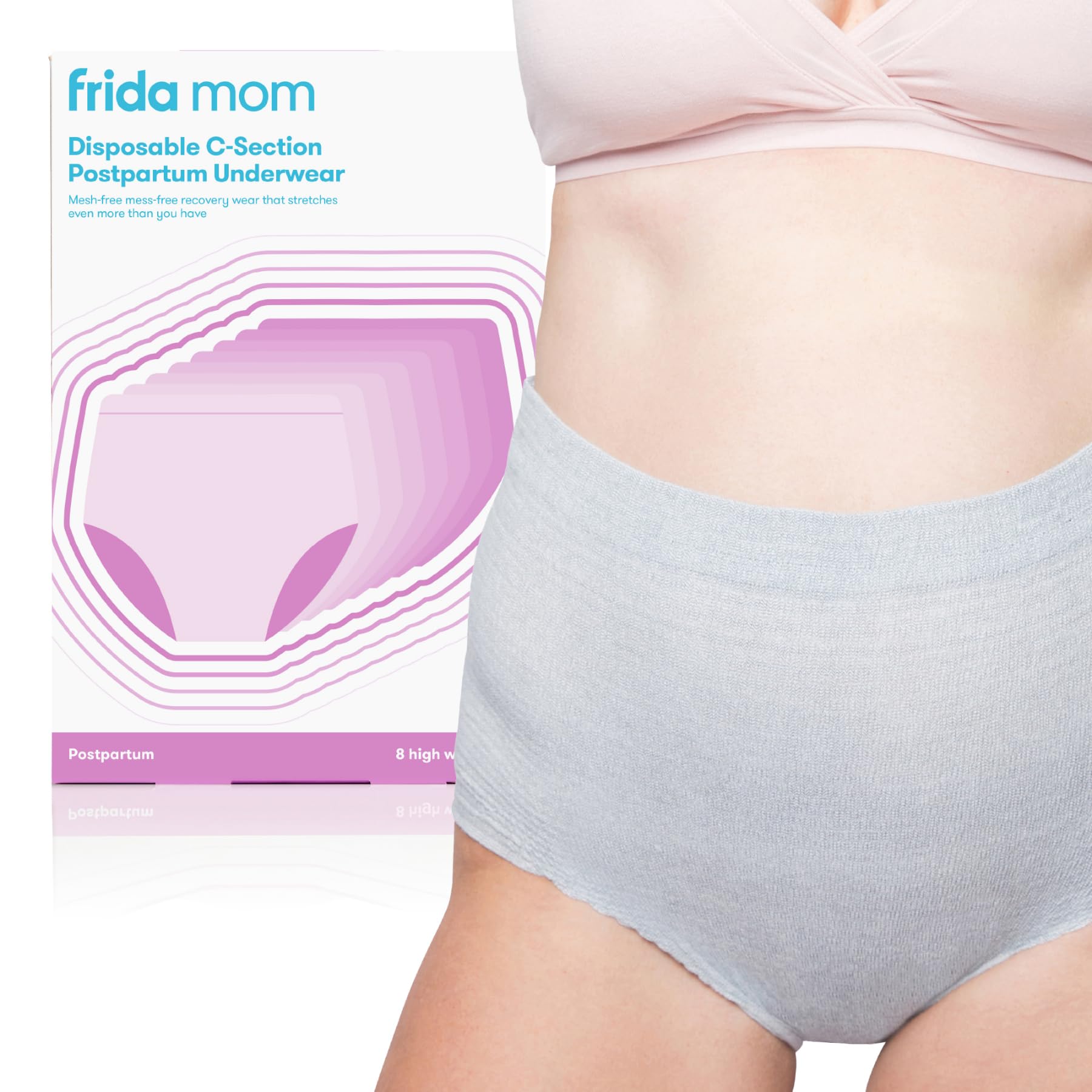 Frida Mom Postpartum Disposable Knickers | Microfibre High Waist C-Section Cut K