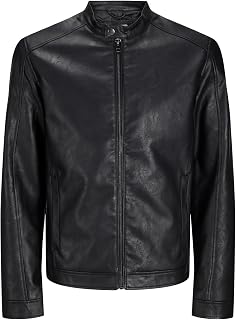 JACK & JONES Men's Jjedylan Clean Pu Jacket Noos Biker jacket (pack of 1)