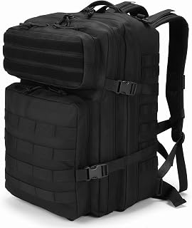 SHANNA Trekkingrucksack, Wanderrucksäcke Militärrucksack 45L Armee Rucksack MOLLE Assault Pack Taktischer Kampfrucksack für Outdoor Wandern Camping Trekking Angeln Jagd