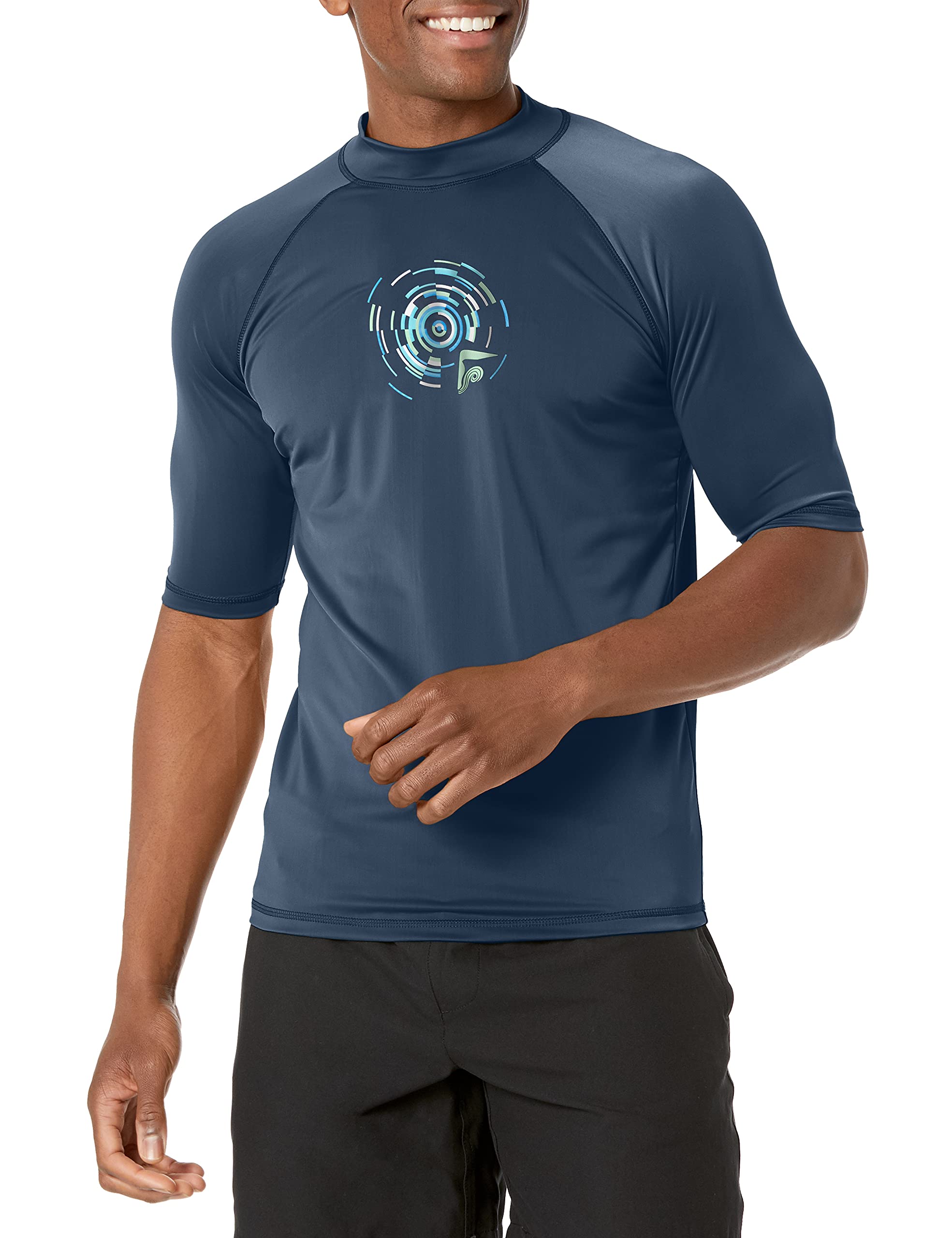 Kanu Surf Mens Mercury UPF 50+ Short Sleeve Sun Protective Rashguard Swim Shirt