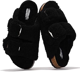Project Cloud 100% Genuine Leather Cork Footbed Sandals Women Womens Slides