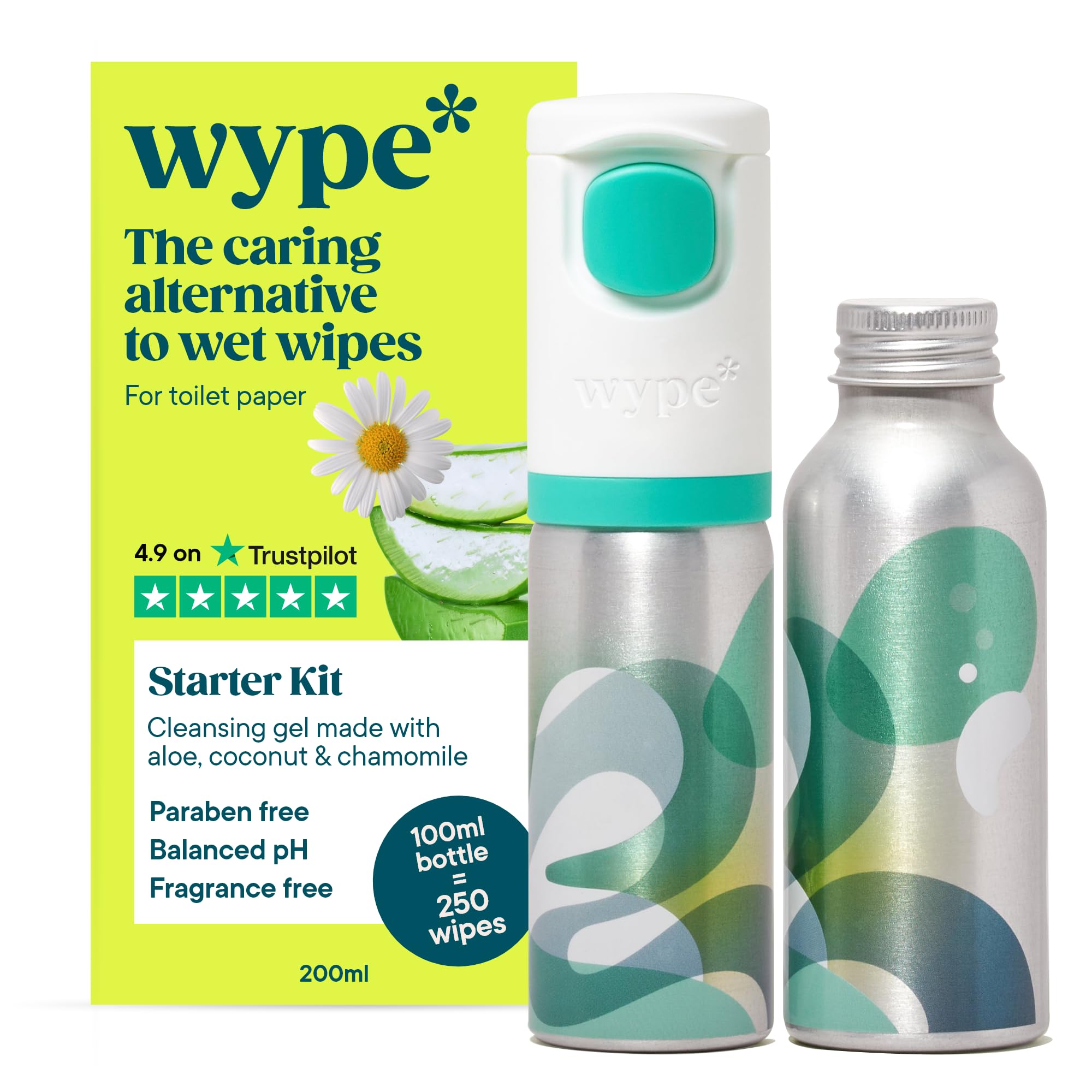 Wype Starter Kit & Refill Bundle - Toilet Roll Gel | Flushable Wet Wipe Alternat