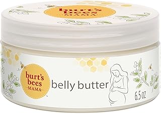 Burt's Bees Mama Belly Butter, 6.5 oz. | Stretch Mark Cream for Pregnancy Massages Body and Reduces Scar Appearance, Shea Butter & Vitamin E Rich Formula