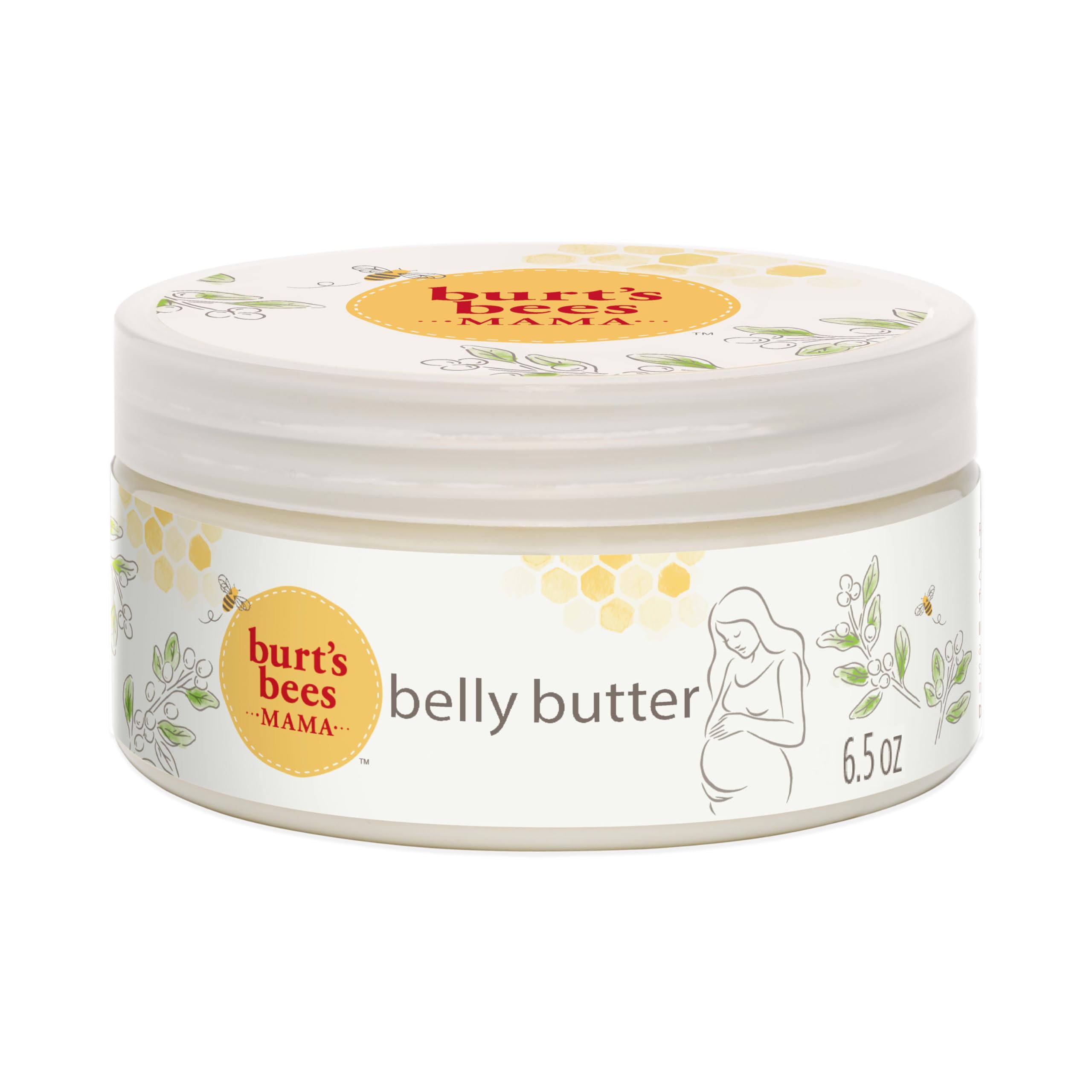 Burt's Bees Mama Belly Butter, 6.5 oz. | Stretch Mark Cream for Pregnancy Massag