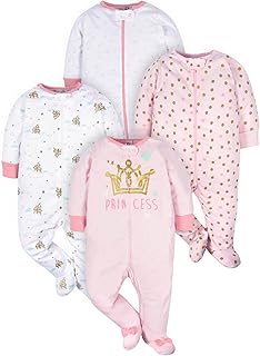 Gerber Baby Boys Sleep 'N Play Footie Sleep N' Play Pack of 4