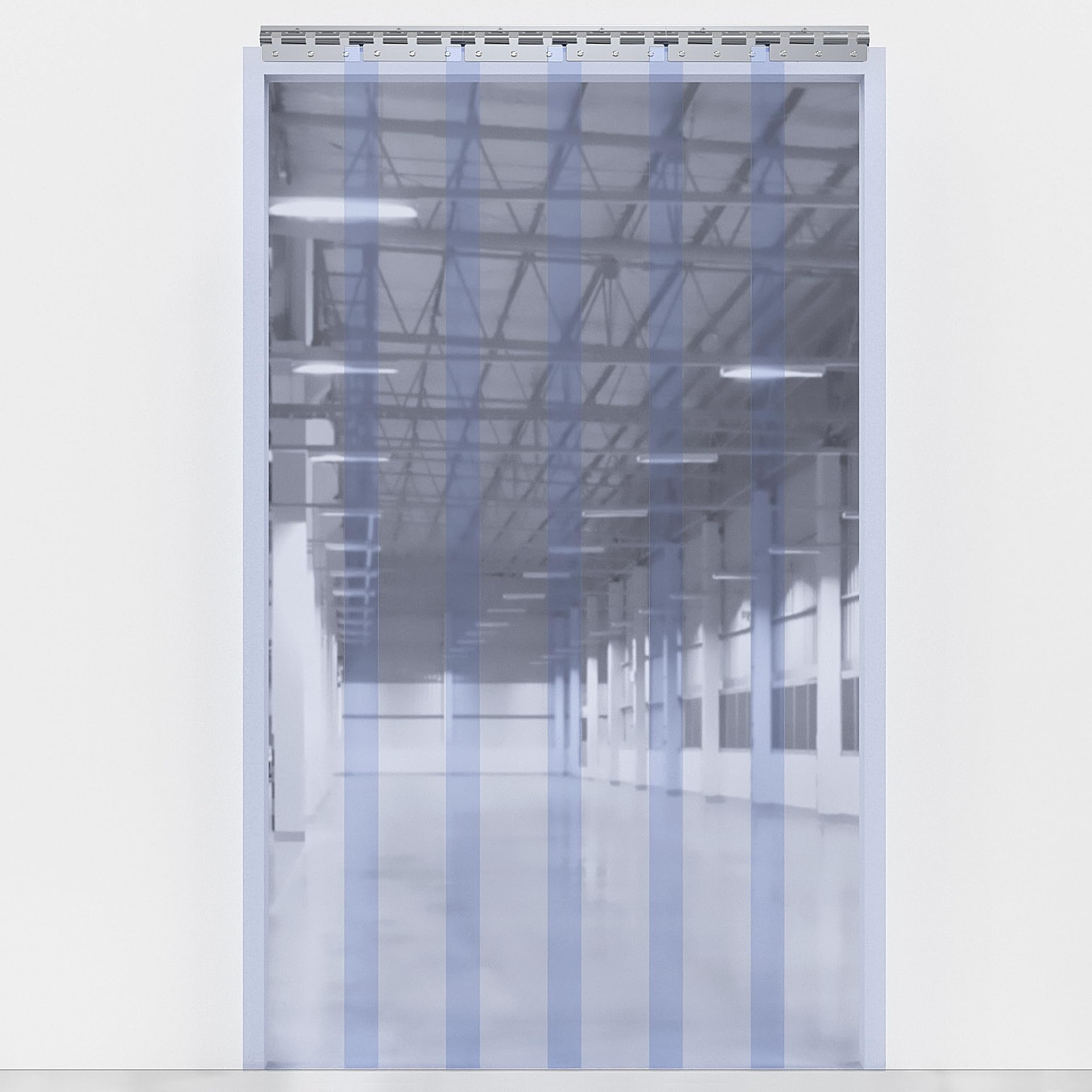 VIZ-PRO 36" x 84" PVC Strip Door Curtain Kit, 6PCS 0.08" Thickness Clear Heavy D