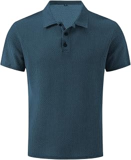 Breeze Capri Polo Shirts for Men- Ultra Comfortable Polo Shirt Textured Breathable Refreshing Silky Casual,Beer Belly