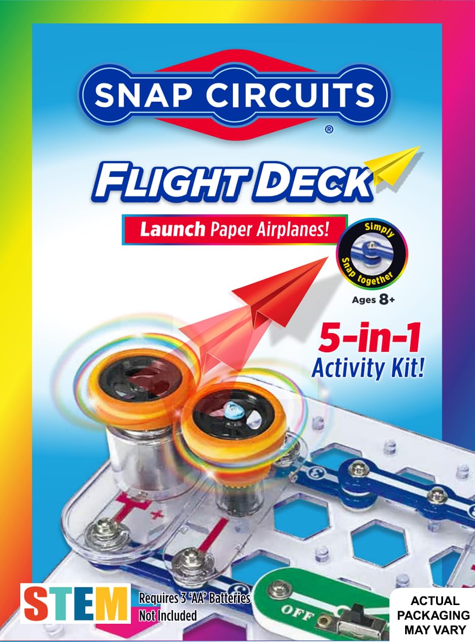 SNAP CIRCUITS Flight Deck STEM Toy, Paper Airplane Launcher, Ages 8+ | Build a w