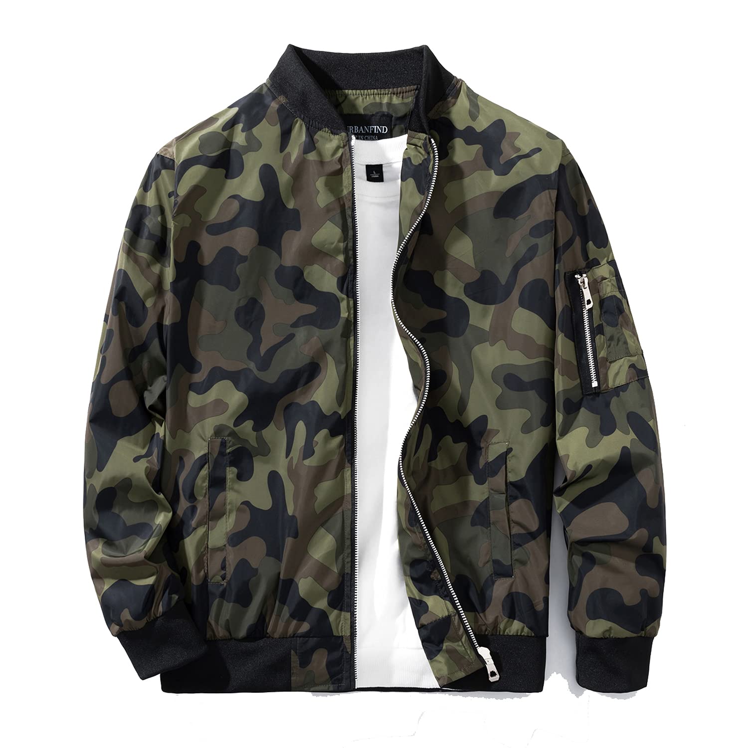 URBANFIND - Men's Bomber Jacket Casual Sport Lightweight