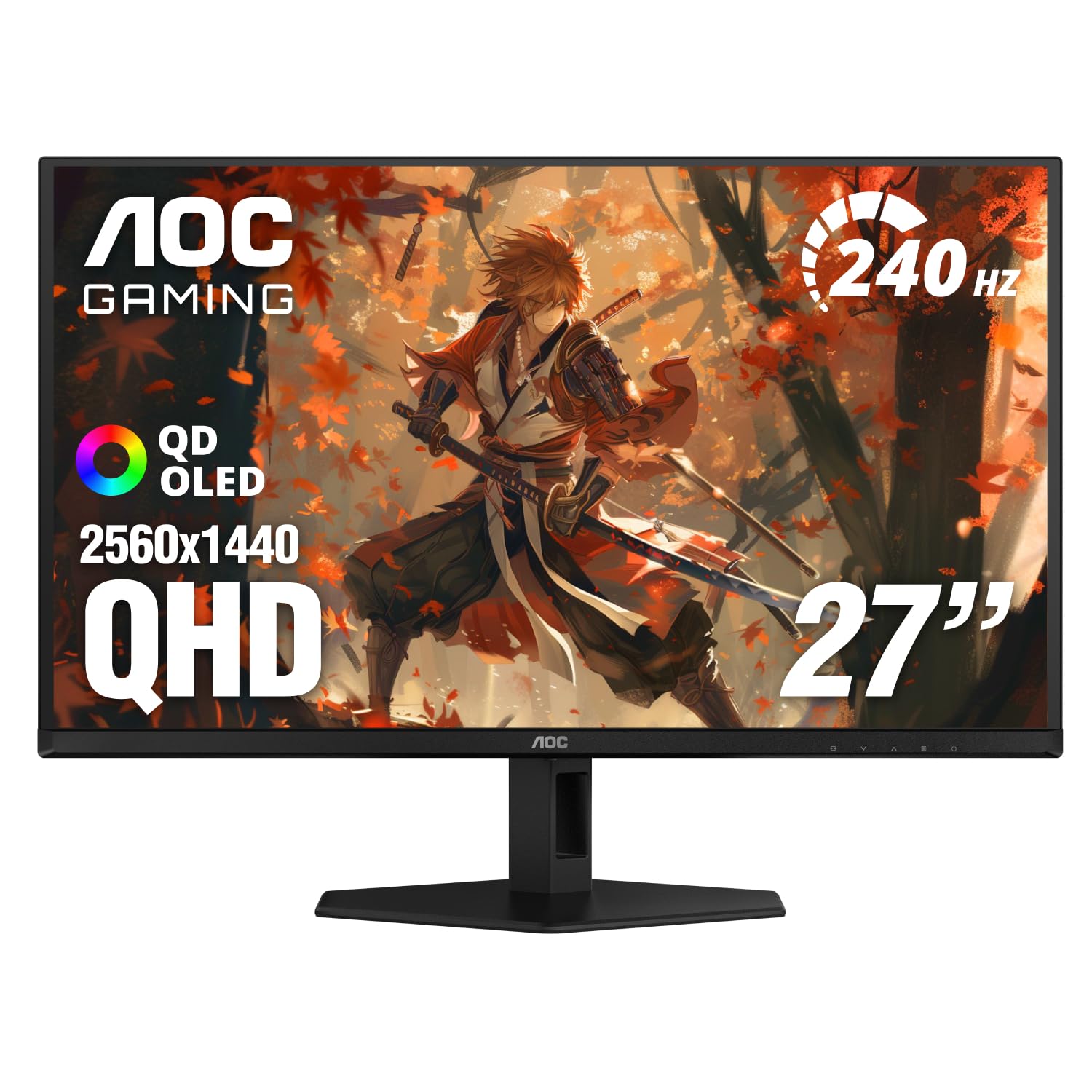 AOC 27" Gaming Monitor QHD 240Hz QD OLED NVIDIA G-SYNC Compatible Q27GAZD | 2560