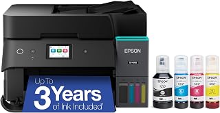 Epson EcoTank ET-4950 Wireless Duplex All-in-One Cartridge-Free Supertank Color Inkjet Printer, Fax, Black