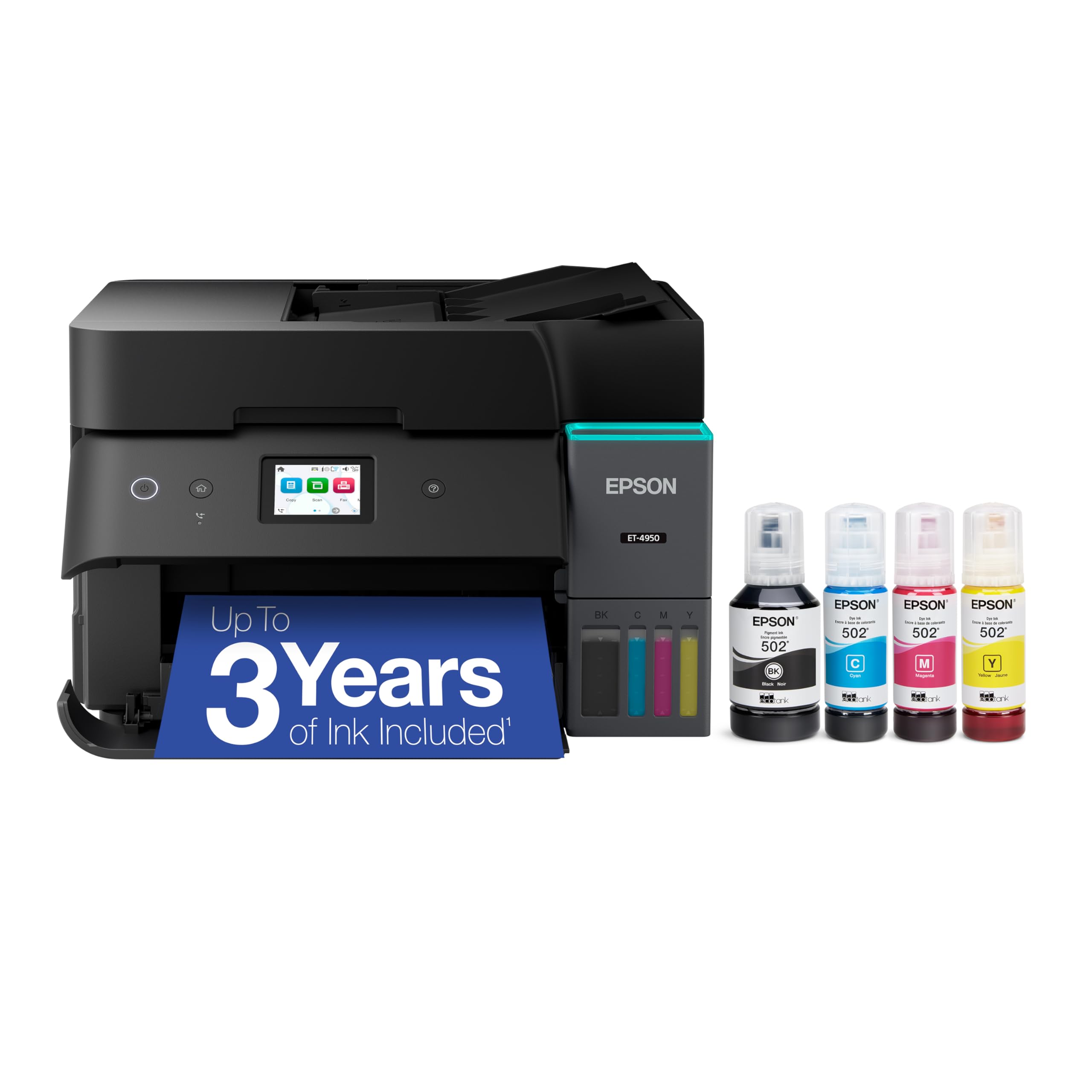 Epson EcoTank ET-4950 Wireless Duplex All-in-One Cartridge-Free Supertank Color 