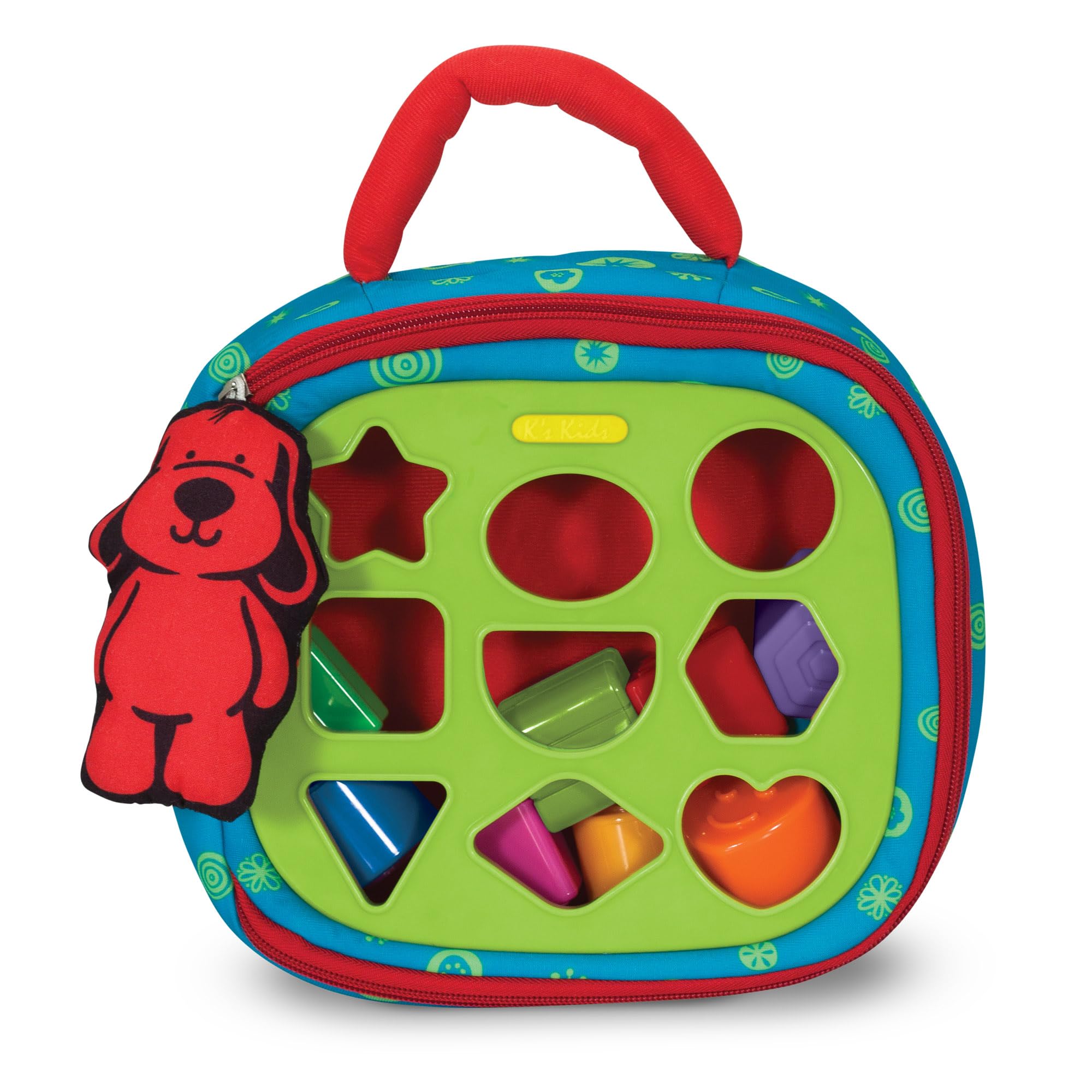 Melissa & Doug K’s Kids Take-Along Shape Sorter, 9 Textured Building Blocks & So
