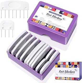 Opstin 20Pcs Knit Blocking Pins Kit, Knit Blockers Pins Kit, Knit Blocking Combs, Blocking Pins for Knitting &amp; Crochet Projects, Knit Blocking Pins for Blocking Mats, Crochet Blocking Pins