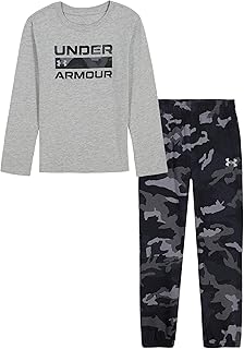 Under Armour Baby Boys Long Sleeve Jogger Shirt Set Stretchy Lightweight