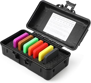 Konohan Shore A Hardness Test Block Kit, 7 Color, for Rubber Durometer | 30A-88A, Storage Case, Foam Insert and Instruction Sheet Help Verify Durometers for Rubber, Elastomers, Soft Polymers and PVC