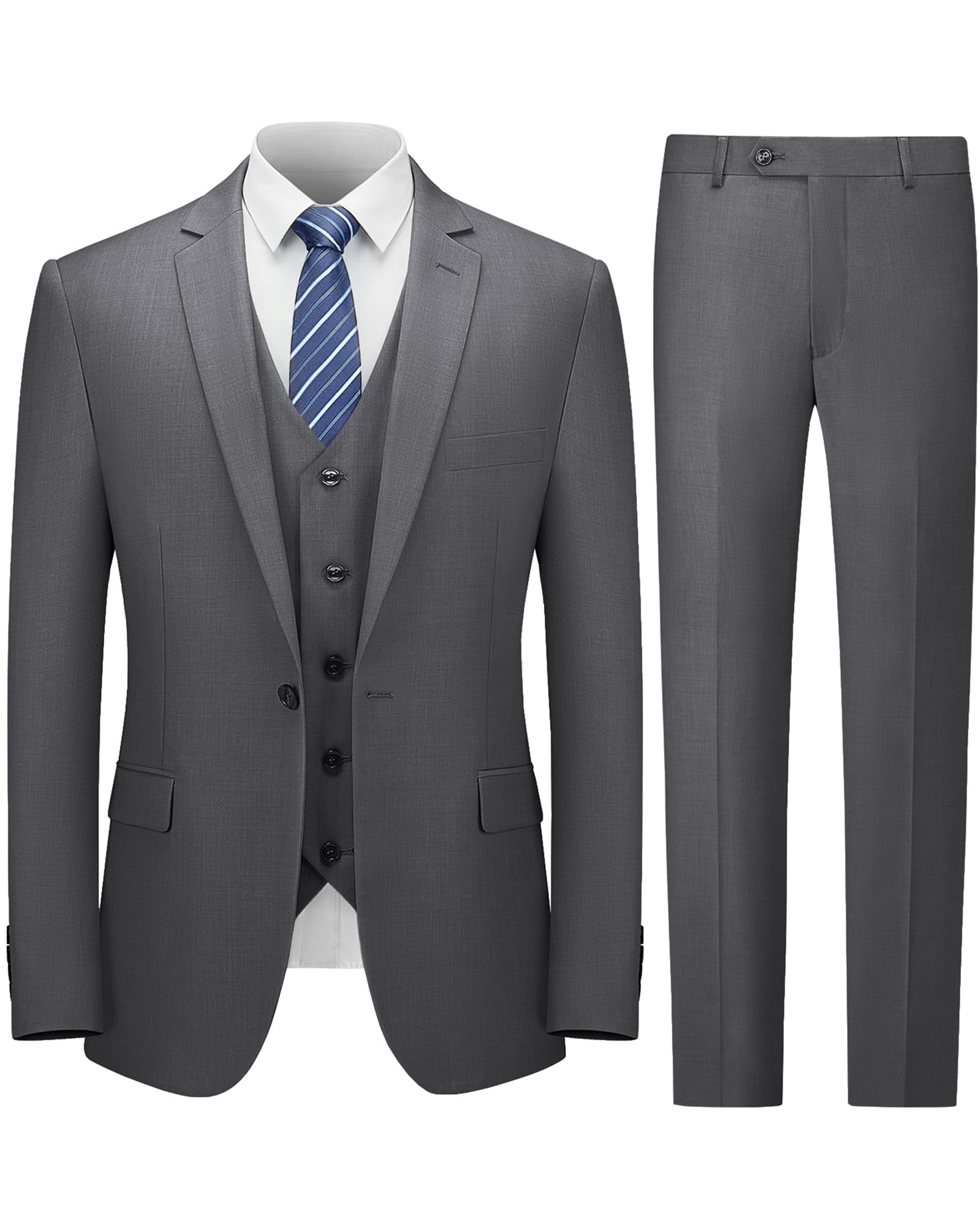 Cooper & Nelson Mens Cooper & Nelson 3 Piece Suits for Men Tuxedo Armrest
