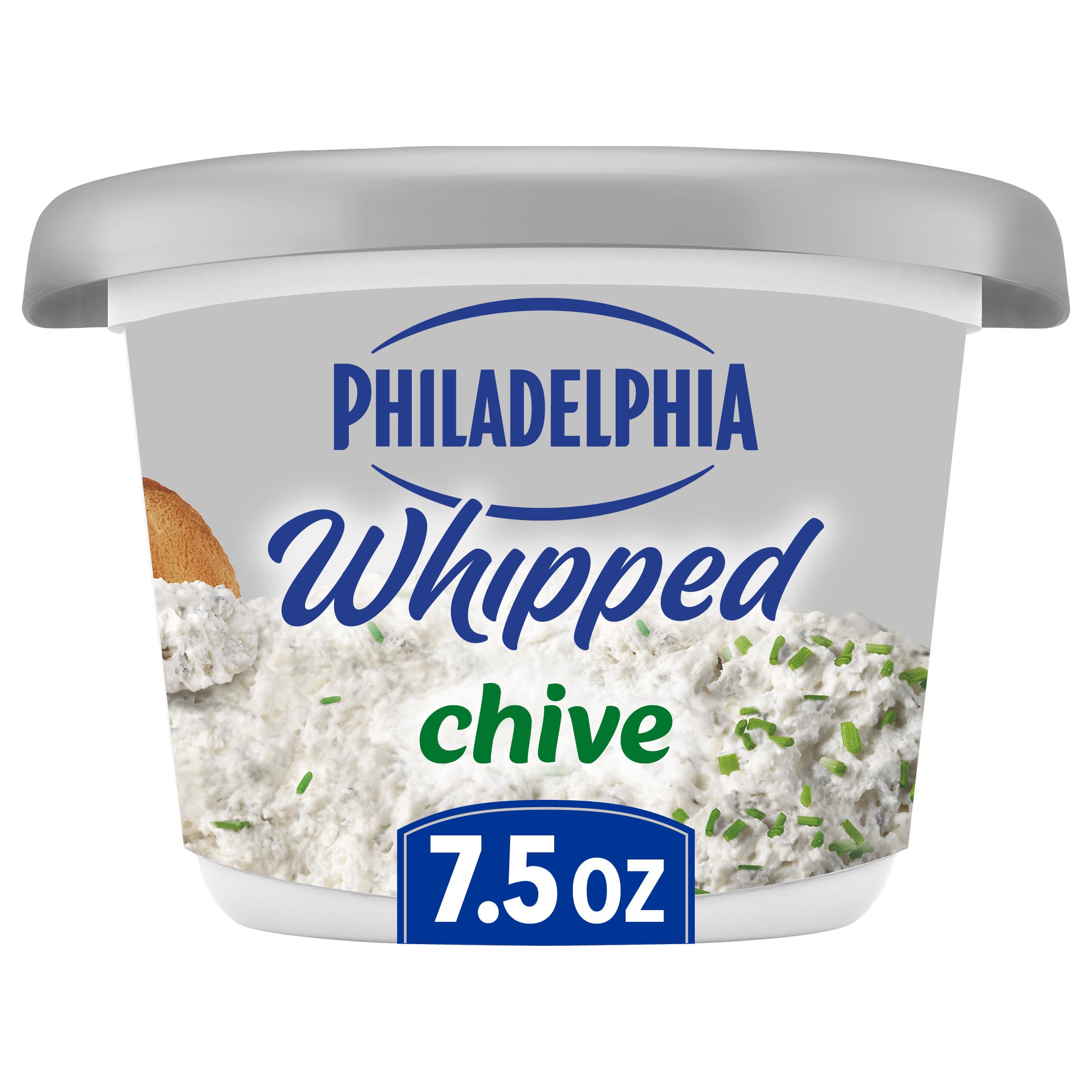 Philadelphia Whipped Flavored Cream Cheese Spread, Chive, 7.5 oz | for Smooth Sp