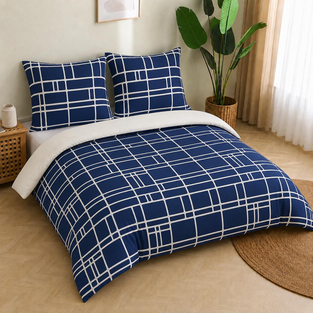 Pamposh Bedding Set Ultra Soft Microfiber Duvet Cover with Pillowcase - Bedding 