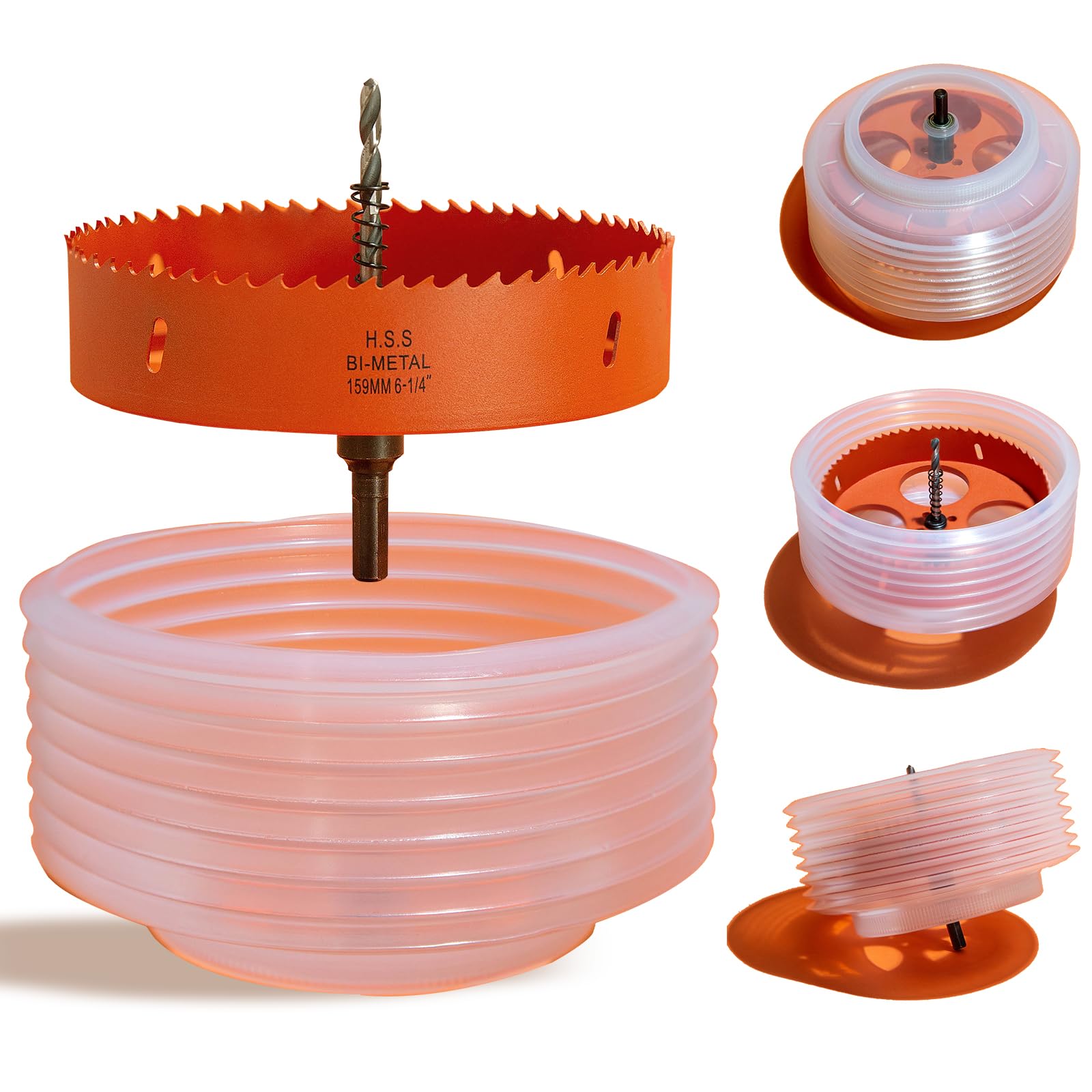 VIKITON 6.25" Hole Saw for Recessed Lights, with Dust Bowl Catcher | 6-1/4 inch 