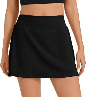 Jhsnjnr Women's Tennis Skirt with Pockets Built-in Shorts High Waist Athletic Skirt Casual Workout A Line Golf Skirt