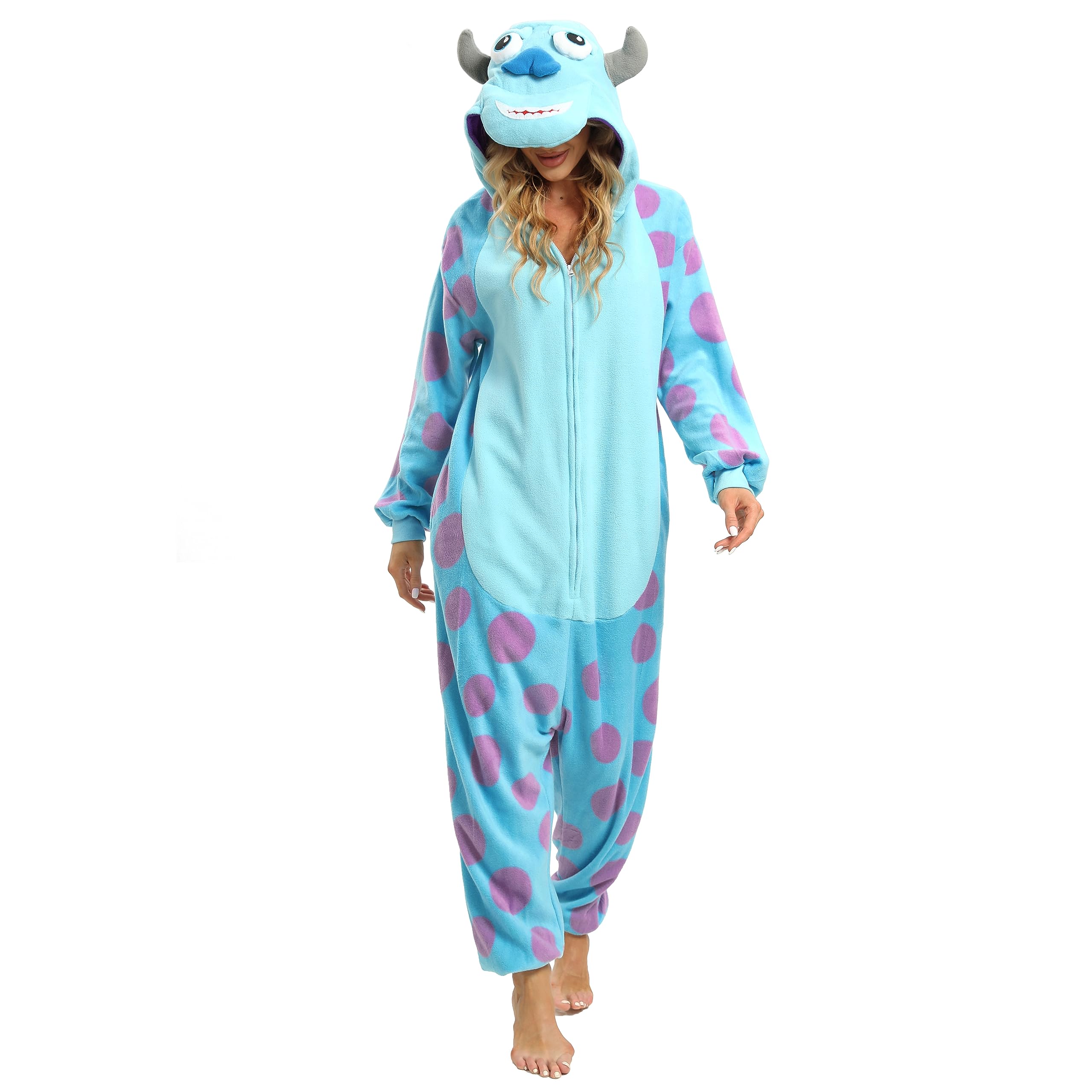 BGOKTA Halloween Animal Onesie Pajamas for Adults Costume Cosplay Homewear One P