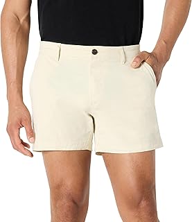 Amazon Essentials Men's Slim-Fit 5" Lightweight Comfort Stretch Oxford Cotton Shorts