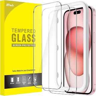 JETech Screen Protector for iPhone 15, Pack of 3