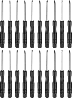 Generic 20pcs PH1 Mini Phillips Screwdriver #1 3.1" Length Screwdrivers 1.8" Carbon Steel with Ergonomic Handle for DIY Repairing, Black