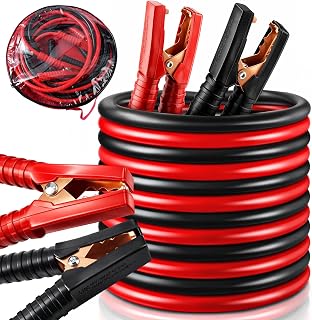 Holdfiturn 6M 3000Amp Booster Cables Heavy Duty Jump Leads Car Battery | Car Jump Start Cable 3000Amp heavy duty insulated clamps anti tangle flexible PVC leads for emergency car van