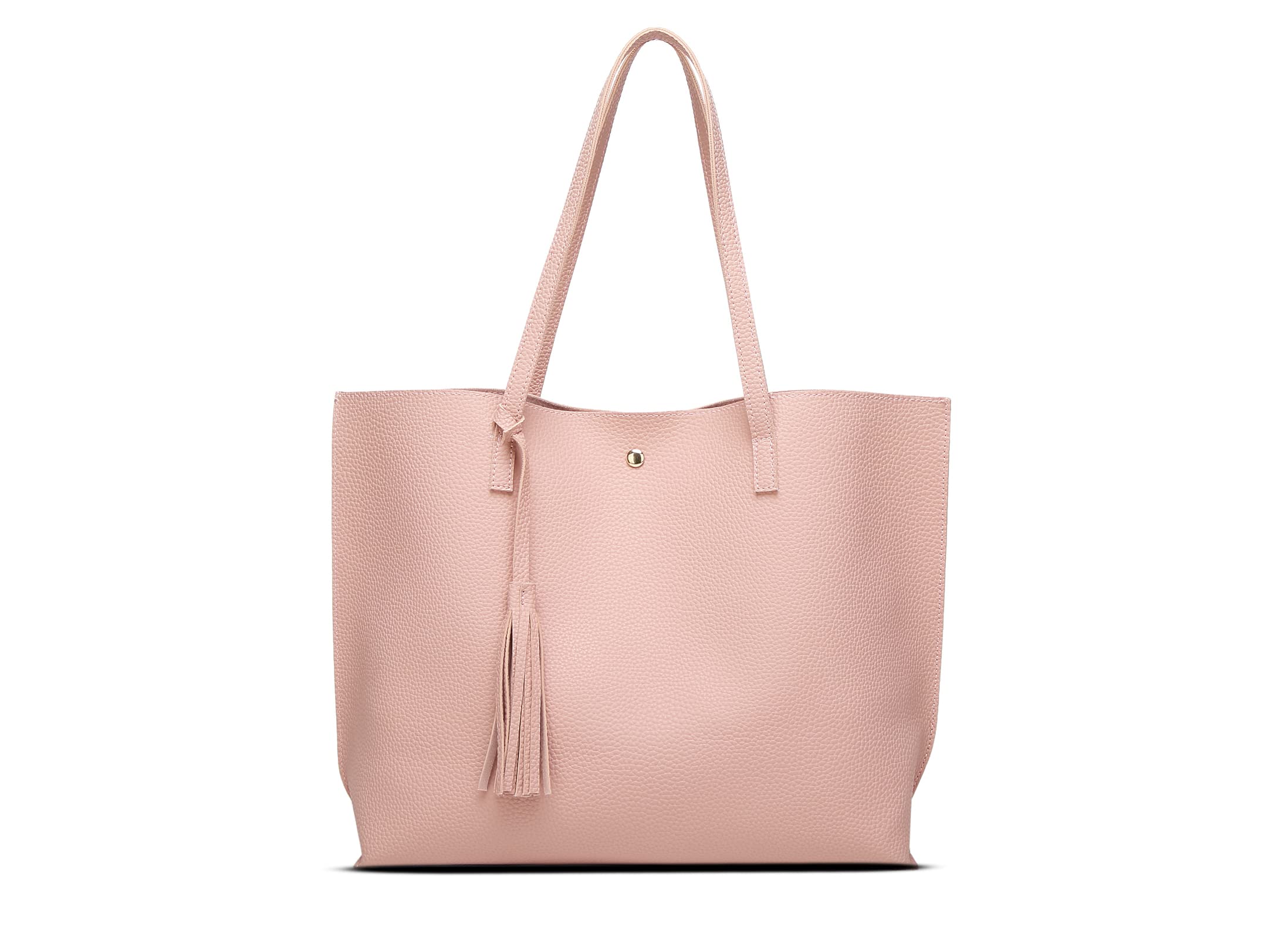 Dreubea Women's Soft Faux Leather Tote Shoulder Bag from, Big Capacity Tassel Ha