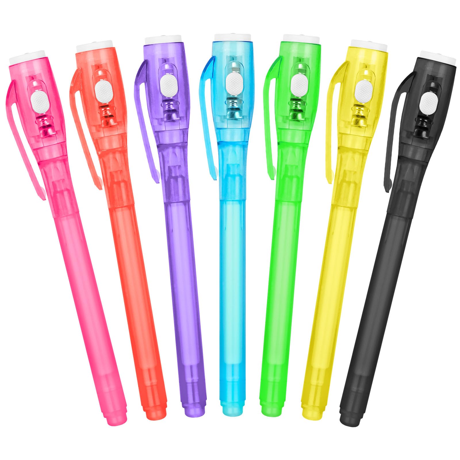 pen 7pcs Spy with UV Light, Magic Marker with UV Light for Kids, Invisible Ink P