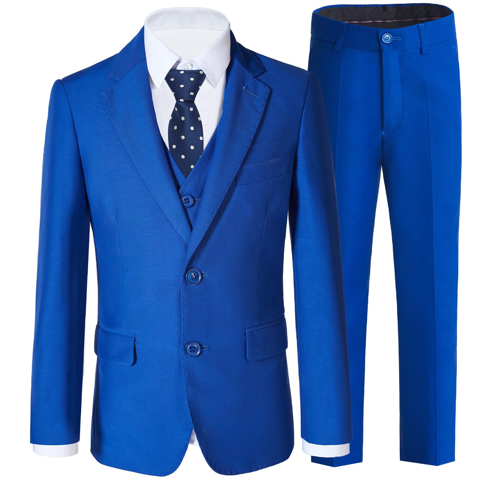 Marvelous World Boys' Formal Slim Fit Suit Set, Adjustable Waist