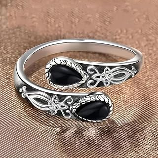 Women's Open Ring Vintage Pattern Engraved Adjustable Statement Jewelry