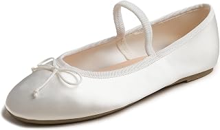 Feversole Women's Mary Jane Fashion, Classic Flat Shoes for Women Elegant Pumps Mary Jane with Soft Buckle Ballet Dance Shoes for Women