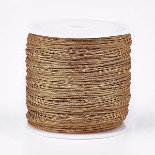 49 Yards (45 Meters) Nylon Cord for Bracelets 1mm Chinese Knots Thread Beading Thread Brown Decorative for DIY Macrame Jewelry Making Knitting Knots