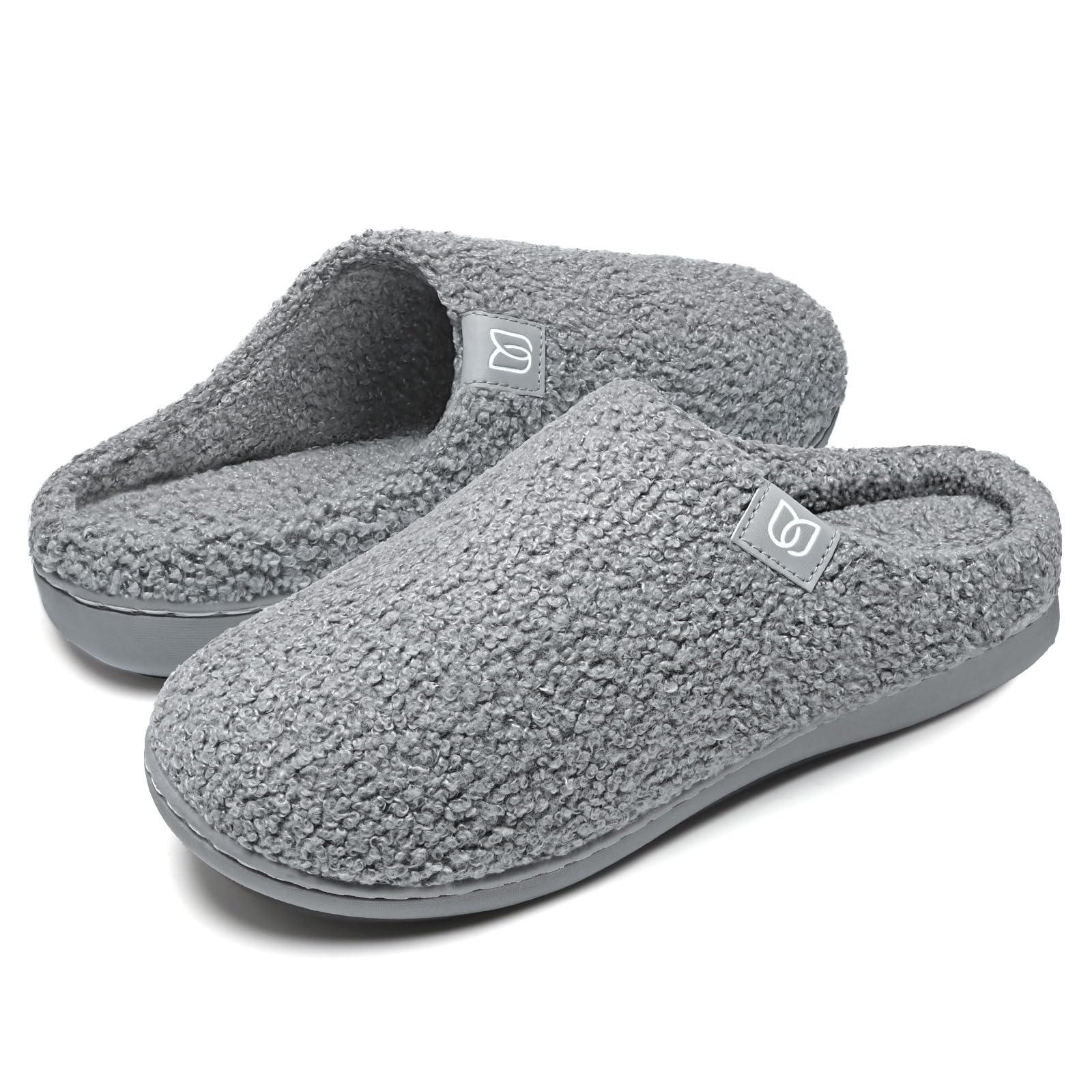 WateLves Women's Slippers with Memory Foam Non-Slip Winter Warm Faux Fur Slipper