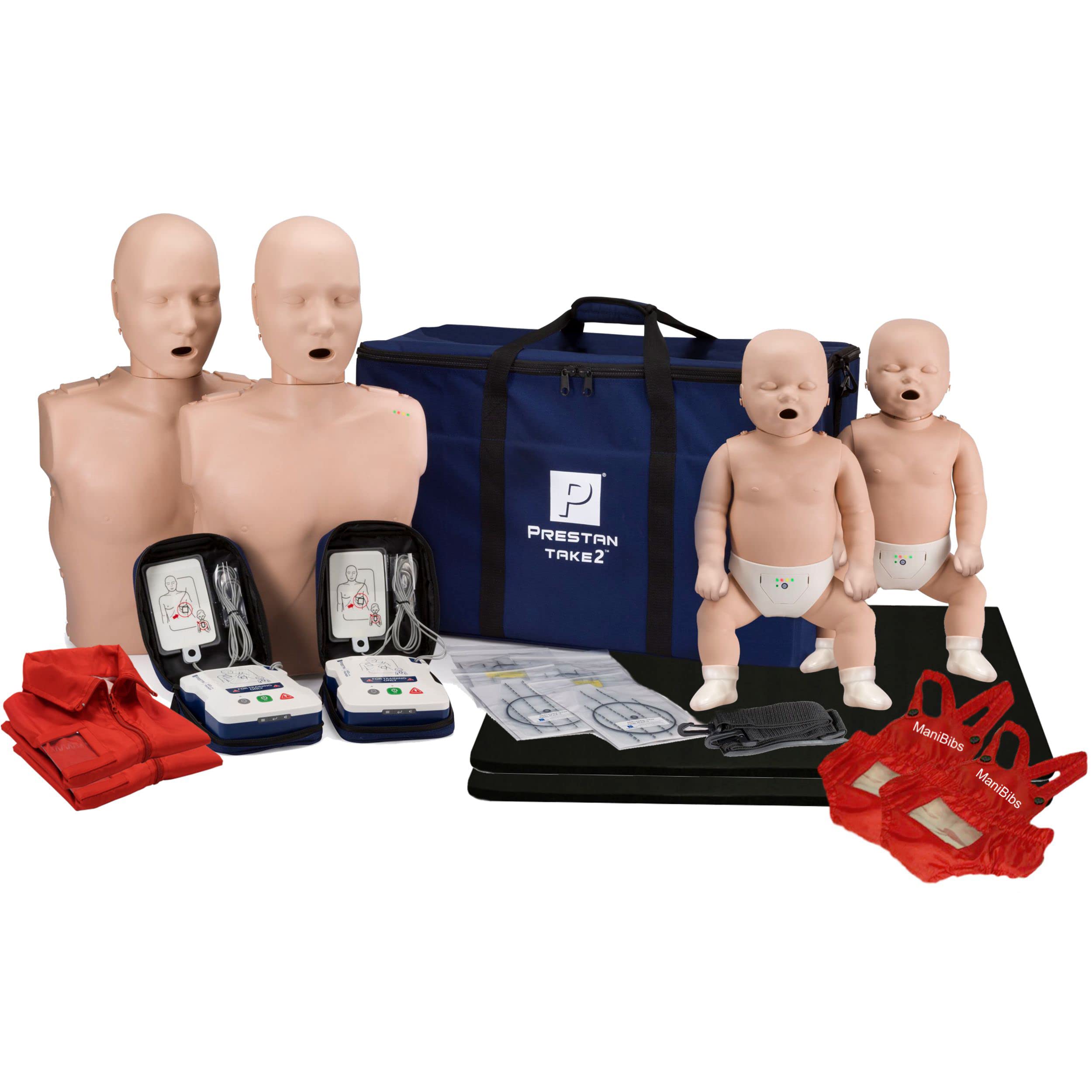MCR Medical CPR Manikin/AED Training Kit, 2 Adult/2 Infant, Medium Tone | Build 