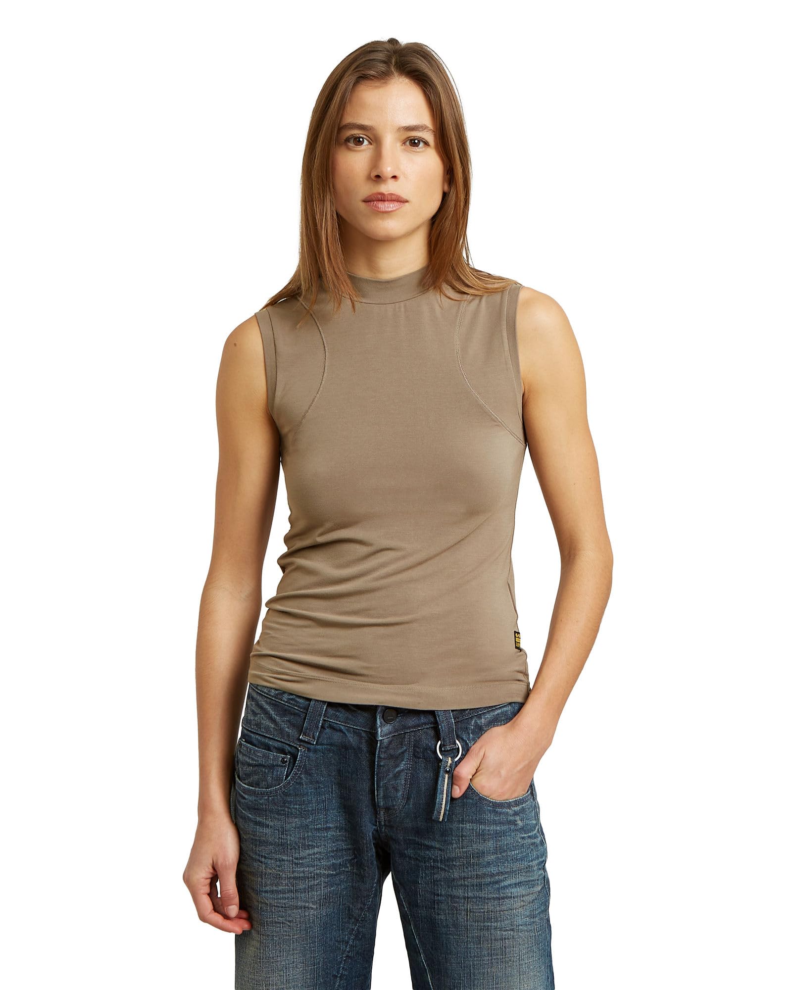 G-Star 2nd Skin Mock T SL Wmn T-Shirt Donna (Pacco da 1)