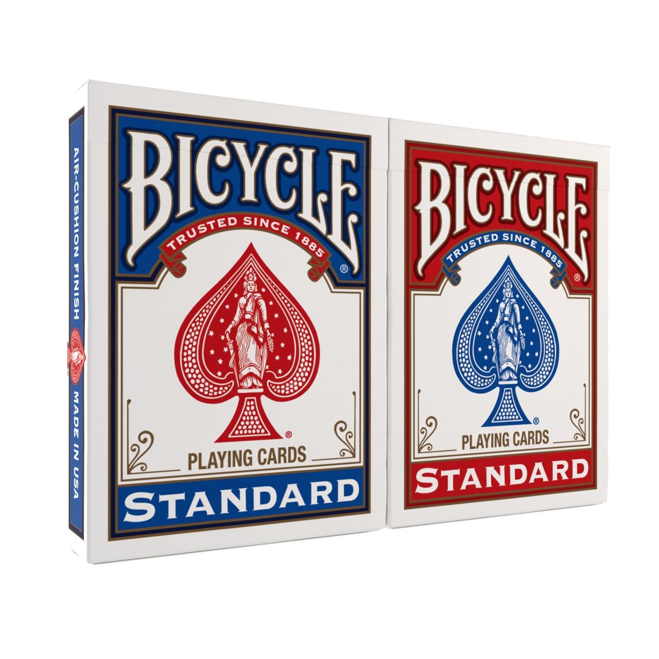 Bicycle Playing Cards 2 Pack Standard Poker Size Red and Blue | Air-cushion fini