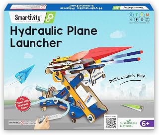 Smartivity 2in1 Hydraulic Aeroplane & Dart Launcher STEM Kit Ages 6-14 | Educational DIY Toy | Birthday Gift for Boys & Girls