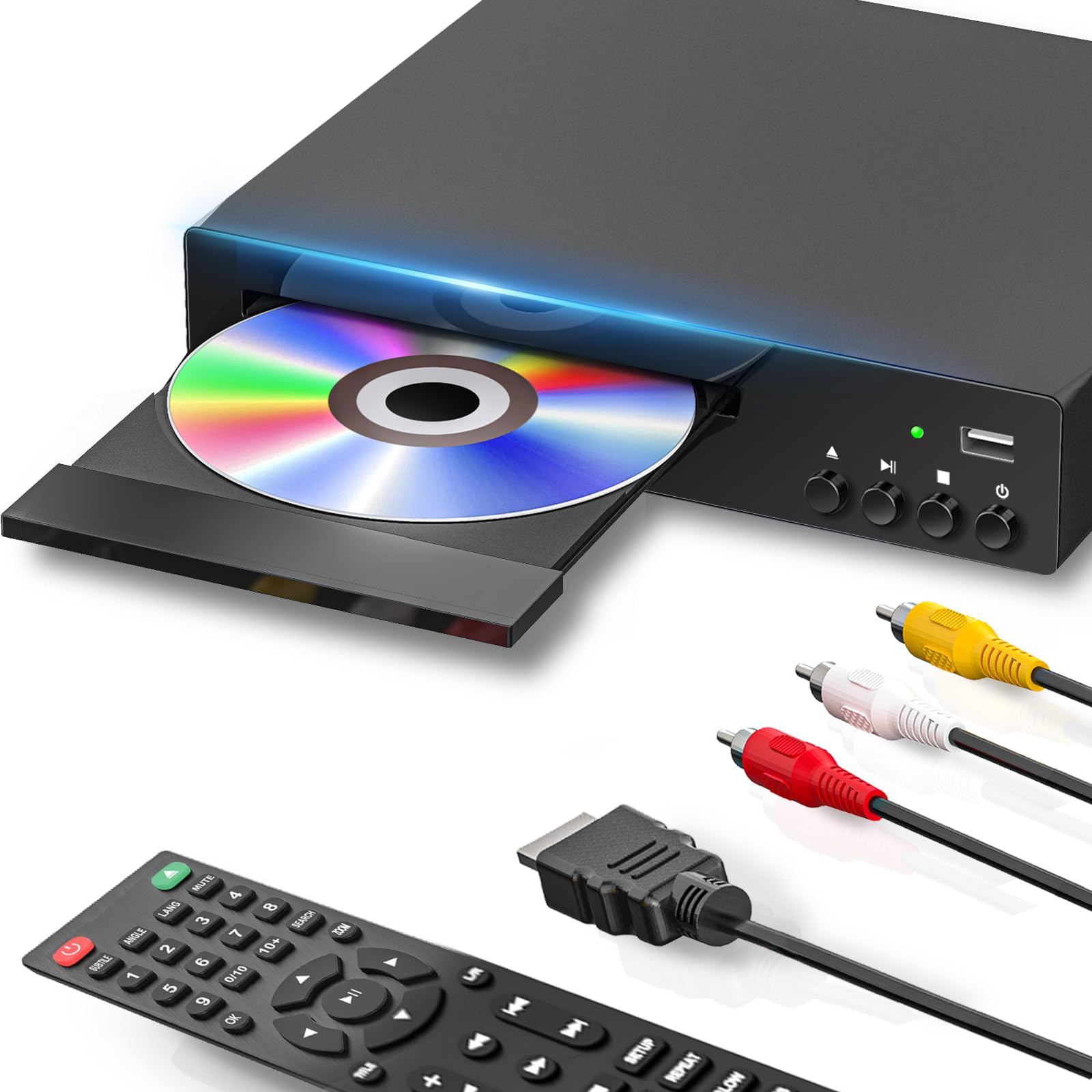 Region Free DVD Player for Smart TV, HDMI DVD Player with USB Input | Compact CD