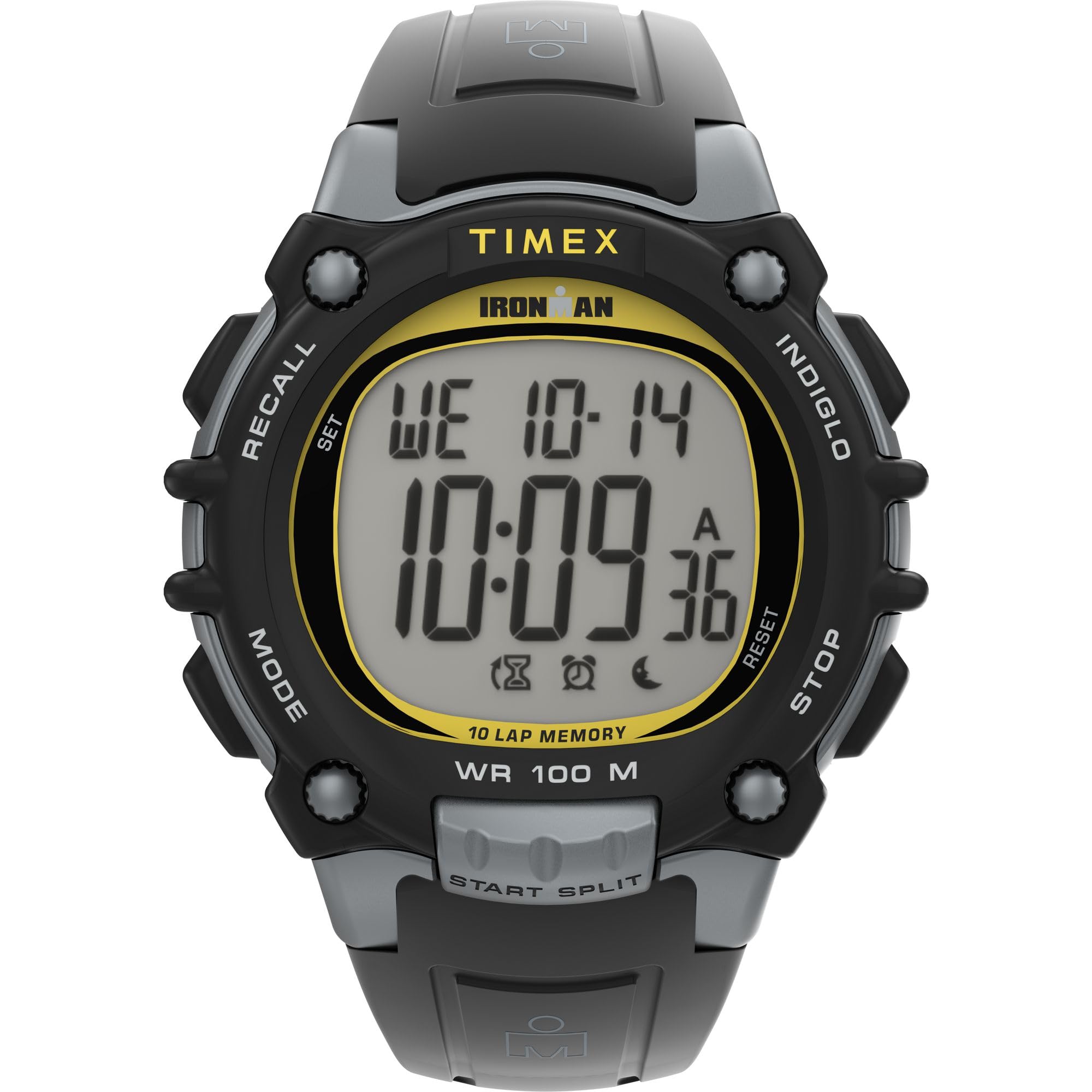 Timex TW5M646009J Men's Digital Quartz Watch with Polyurethane Strap, Black, Str