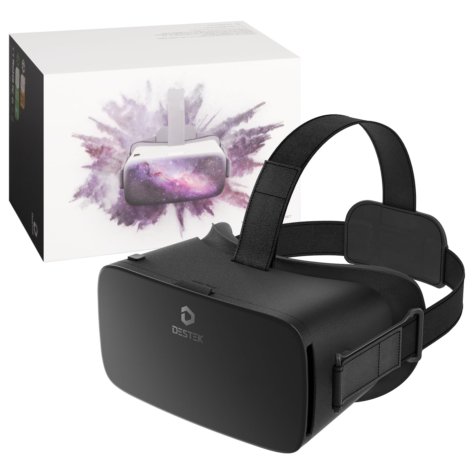 DESTEK V5 VR Headset with 50000+ VR Movies – Fits All Smartphone Sizes | Include