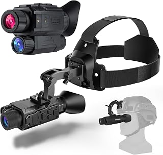 YUANZIMOO Head-Mounted Night Vision Monocular Digital Infrared Monocular for Camping Hunting